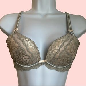 NEW PUSH UP LACE BRA WITH BOW AND LACE DETAILING